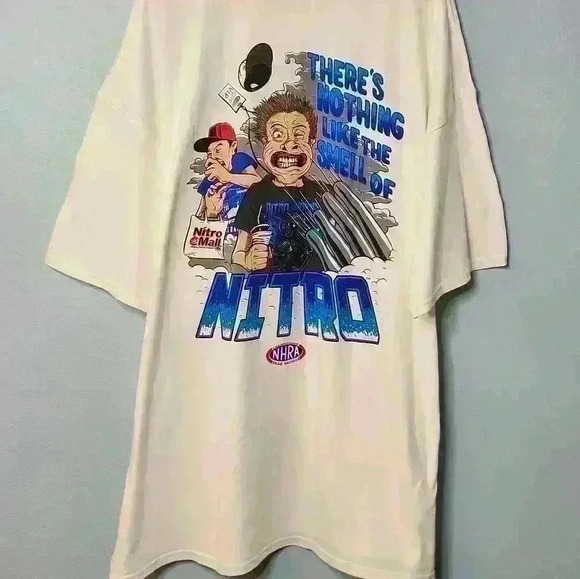 NHRA men's NITRO  white T-shirt size 3X NWT - Picture 6 of 8